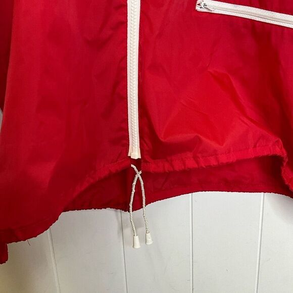 VTG 80s the Shop on Board Men’s Large Amsterdam Red Full Zip Jacket Windbreaker - Picture 5 of 11